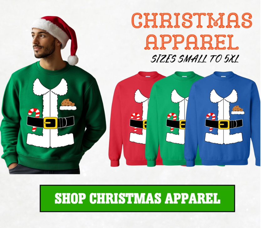 christmas apparel sizes small to 5xl shop christmas apparel